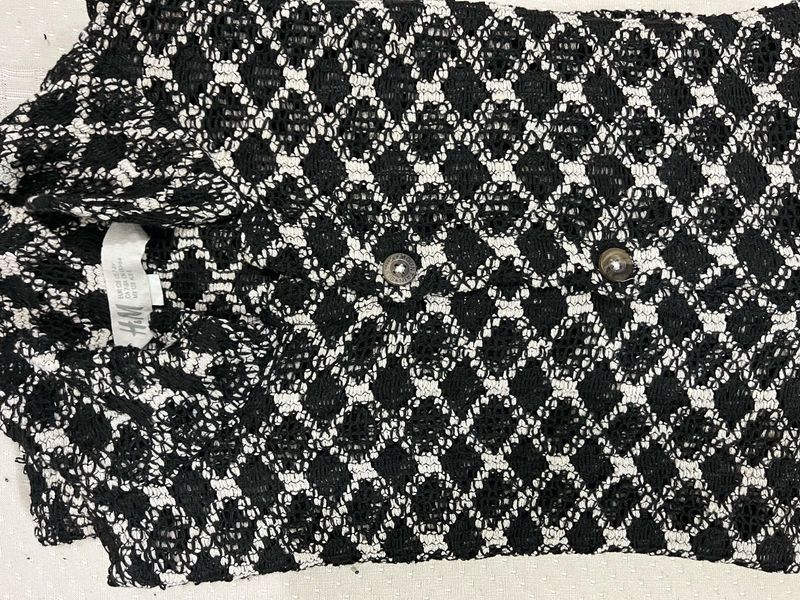 Black Crochet Shirt