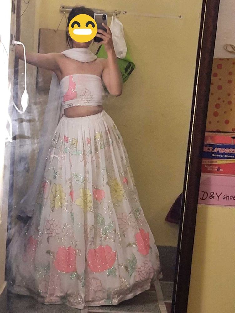 Cutest White Lehenga