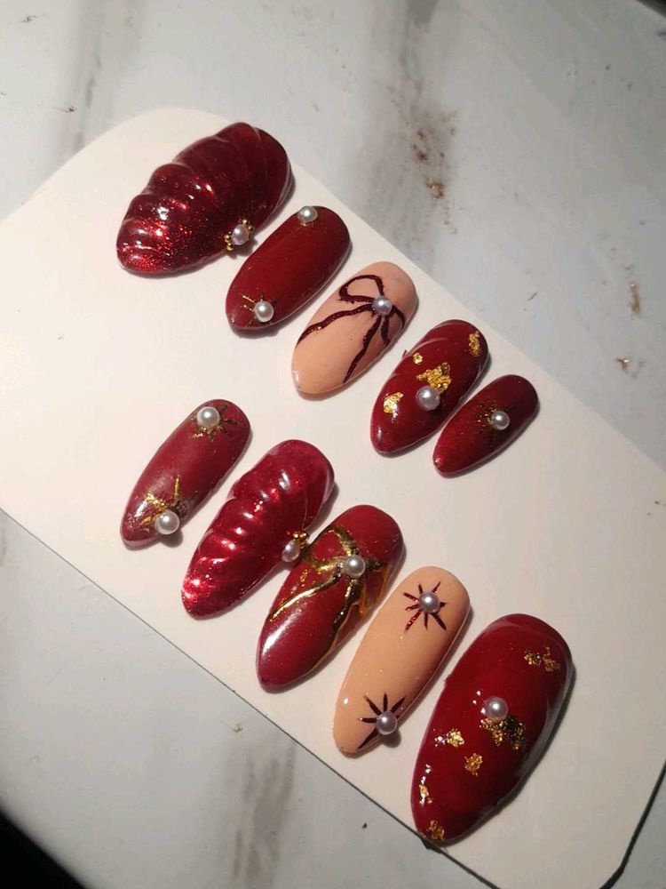 Red Press-On Nails