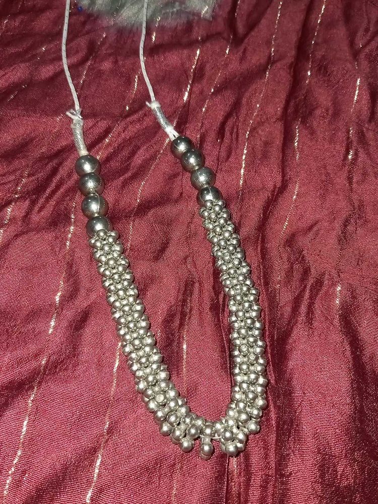 Silver Beaded Necklace