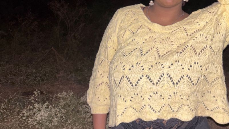 Cozy Yellow Knit Sweater