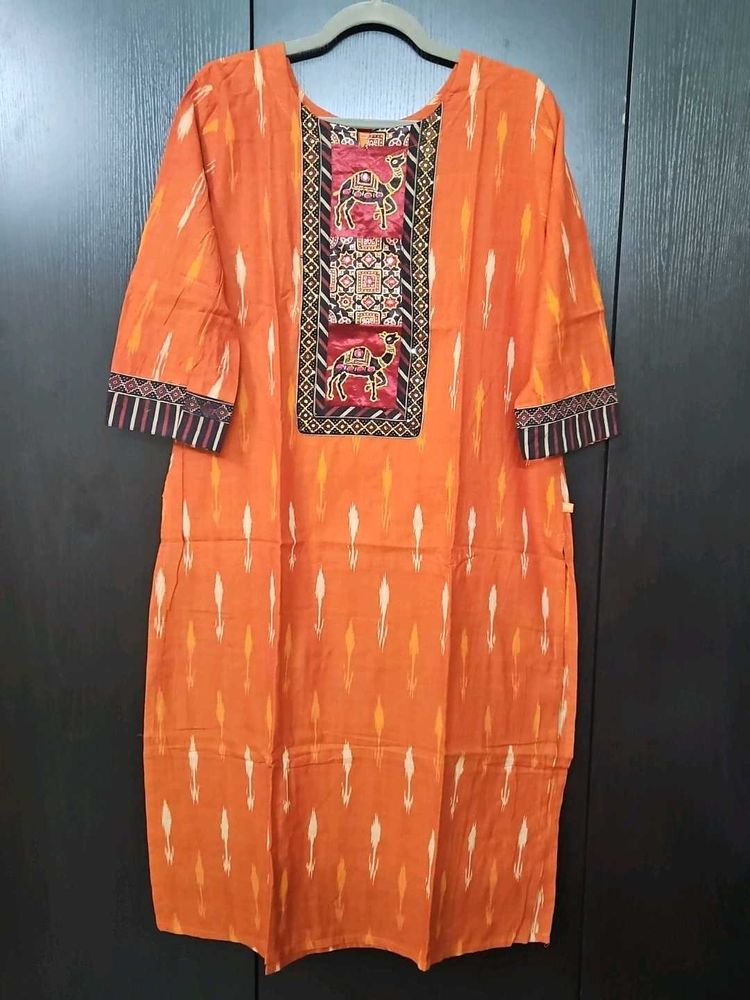 Orange Ethnic Kurta