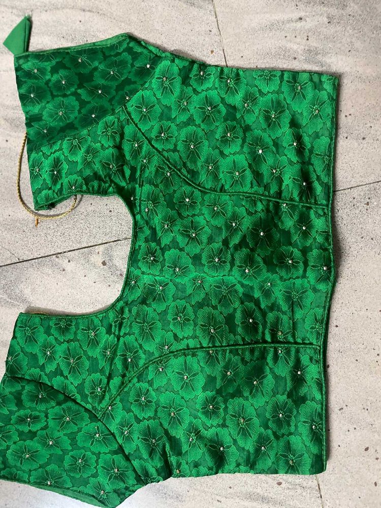 green blouse