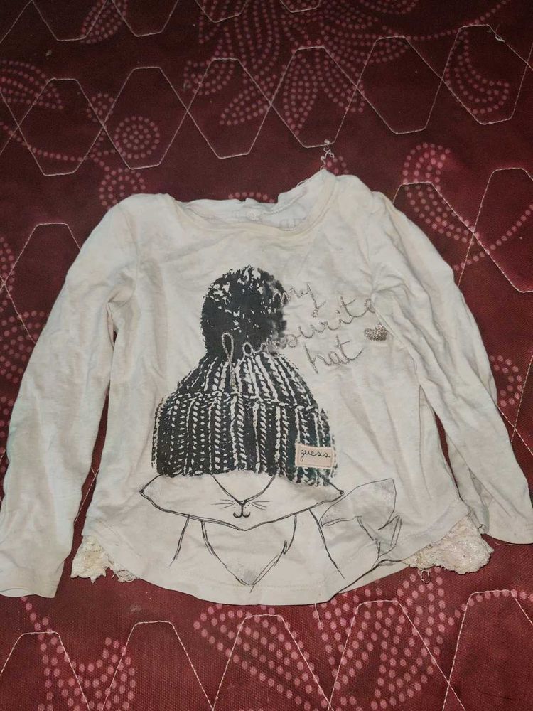 Cute Girls&#39; Long Sleeve Top