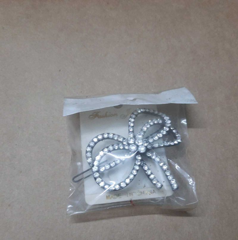 Cute Crystal Bow Hair Clip