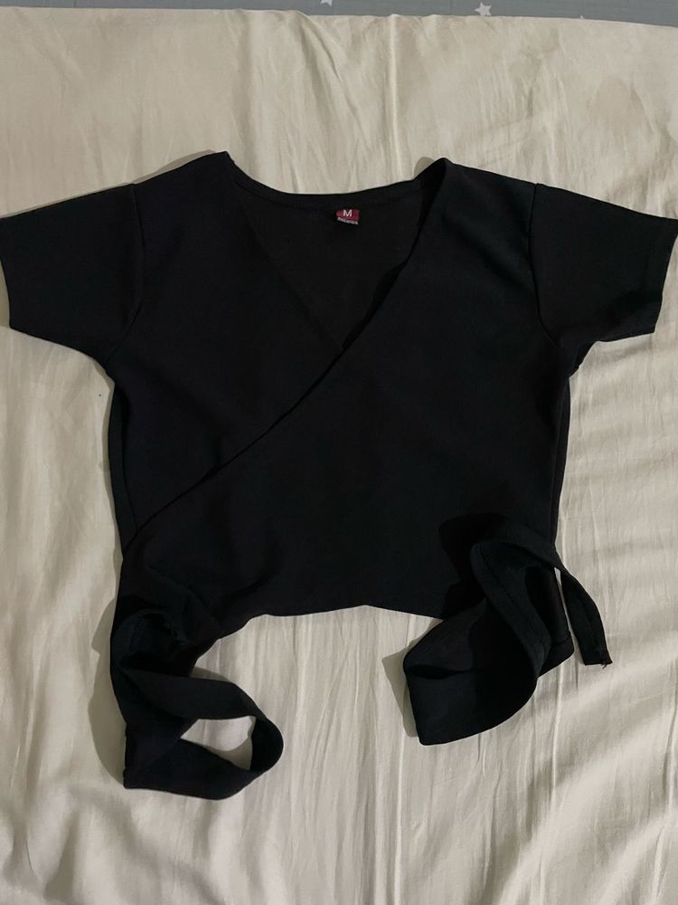 Black Wrap Top