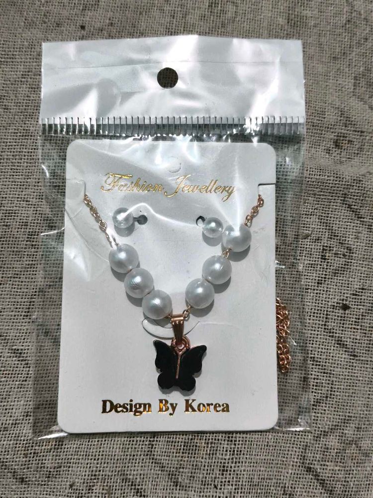Butterfly Pearl Jewelry Set