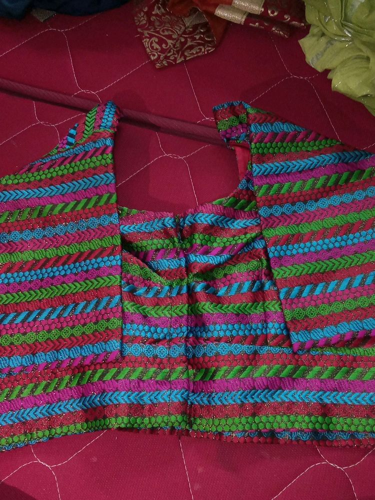 Colorful Embroidered Blouse