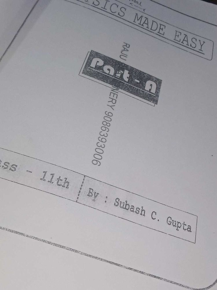 Physics Made Easy - Class 11th Textbook
