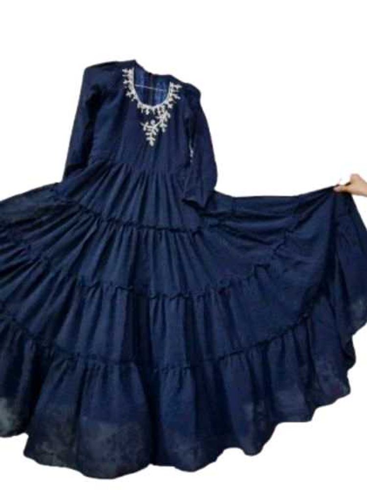 Elegant Navy Blue Maxi Dress