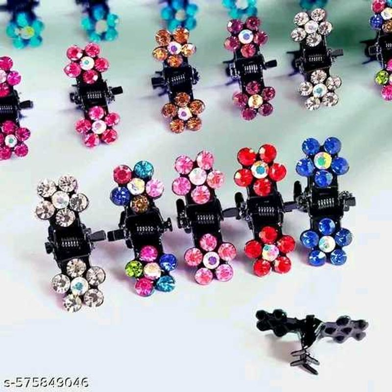 Mini Stone Hair Clutcher Set for Girls &amp; Women