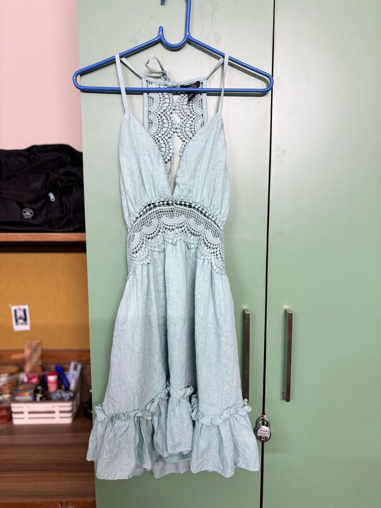 Backless Open Neck Dress