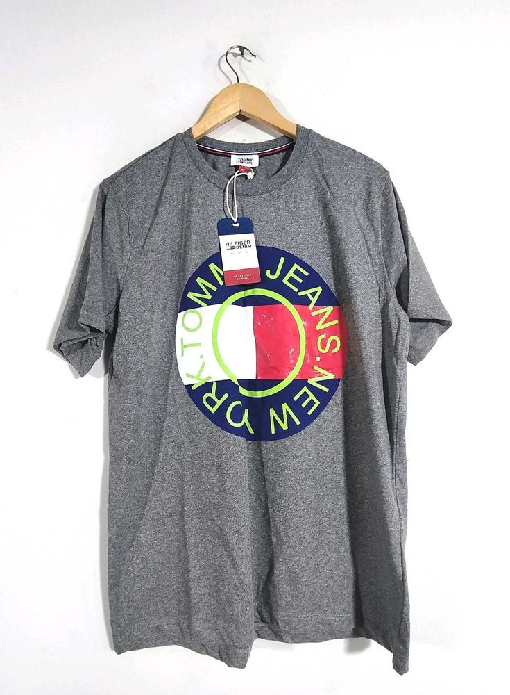 Grey Printed T Shirts (Men&#39;s)
