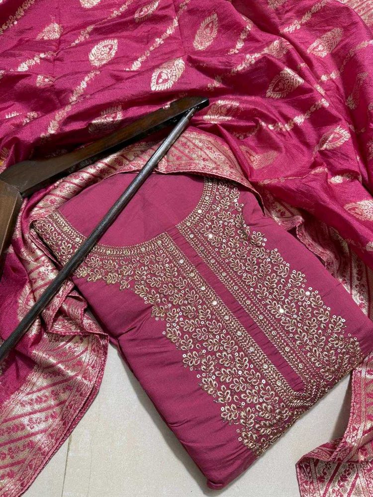Pink Embroidered Salwar Kameez Suit