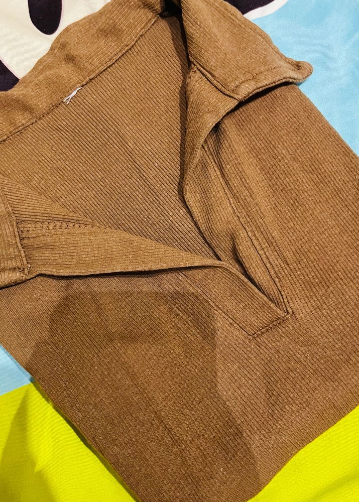 Brown Trendy Top