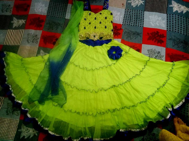 Green &amp; Blue Party Dress