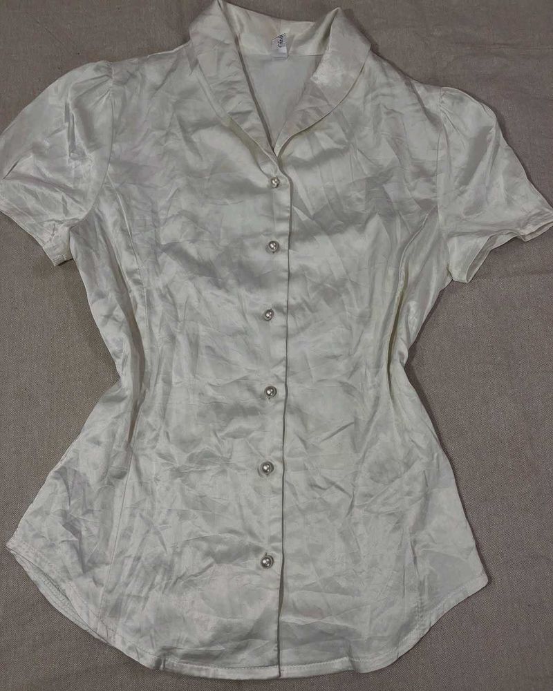 Off White Fitted Shirt
