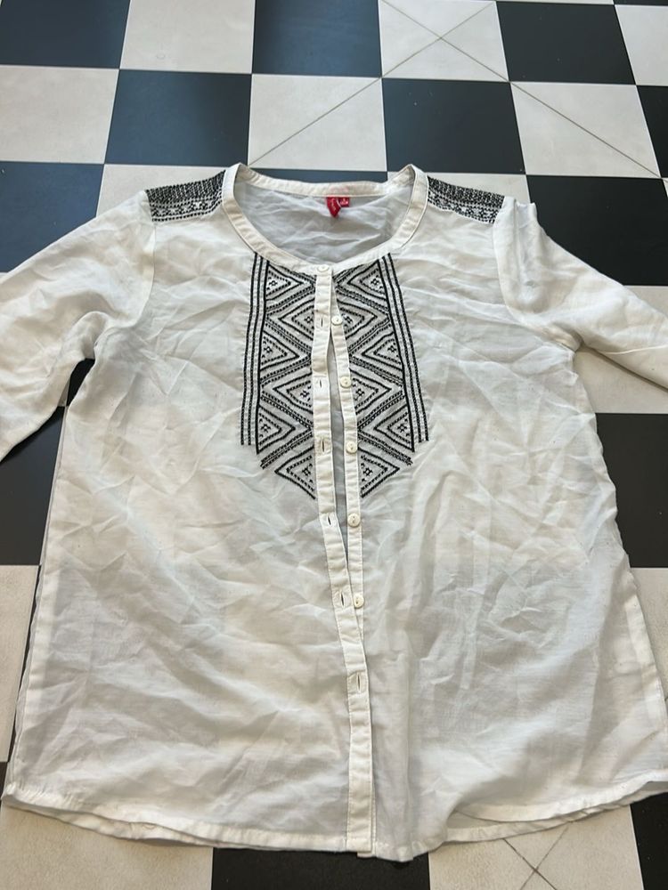 FAME FOREVER Sheer Shirt - Small