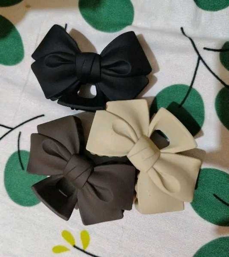 Bow Hair Clips (Set of 3)❤️🌸