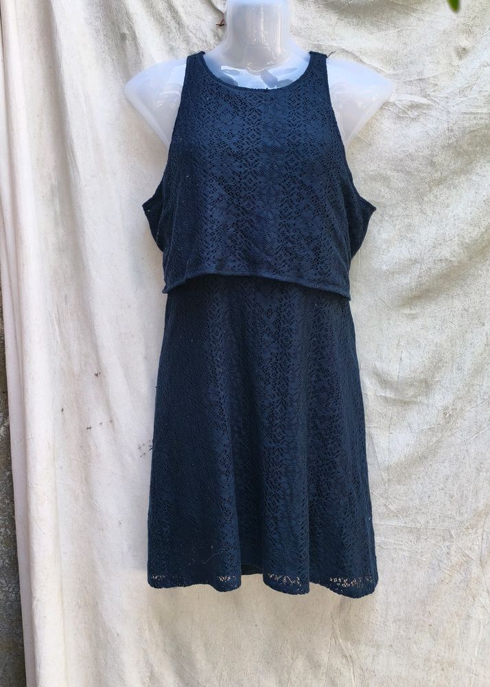 I CUTE NAVY BLUE DRESS