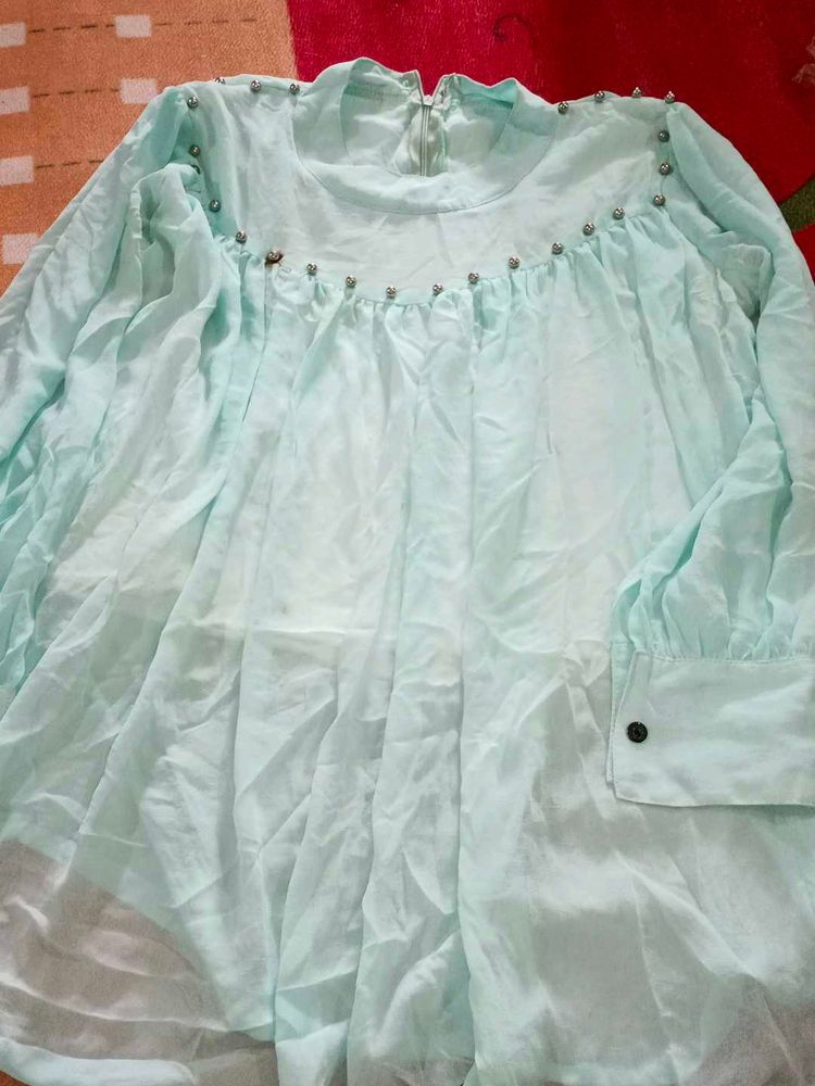 Elegant Beaded Chiffon Top