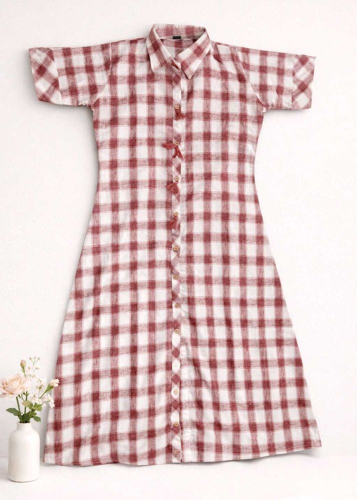 Red &amp; White Checkered Dress