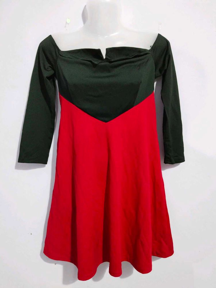 RED AND BLACK DRESS