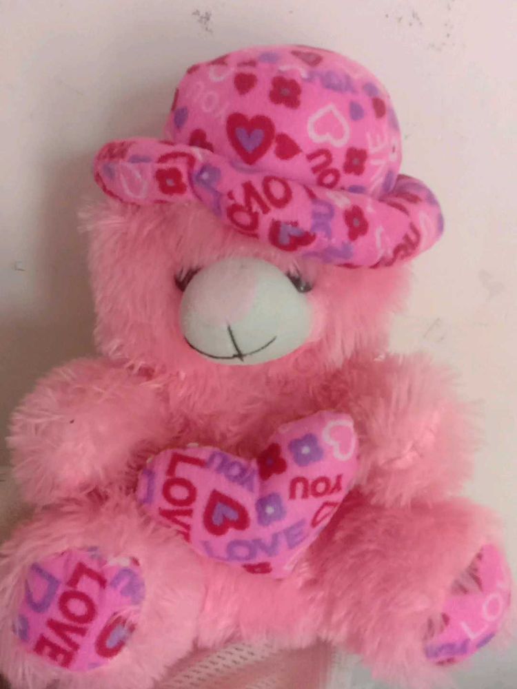 Pink Teddy Bear with Hat