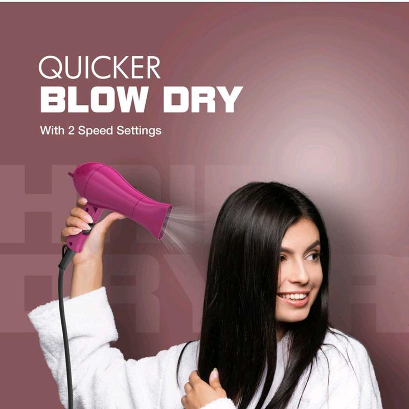 Pink Hair Dryer - Quick Blow Dry
