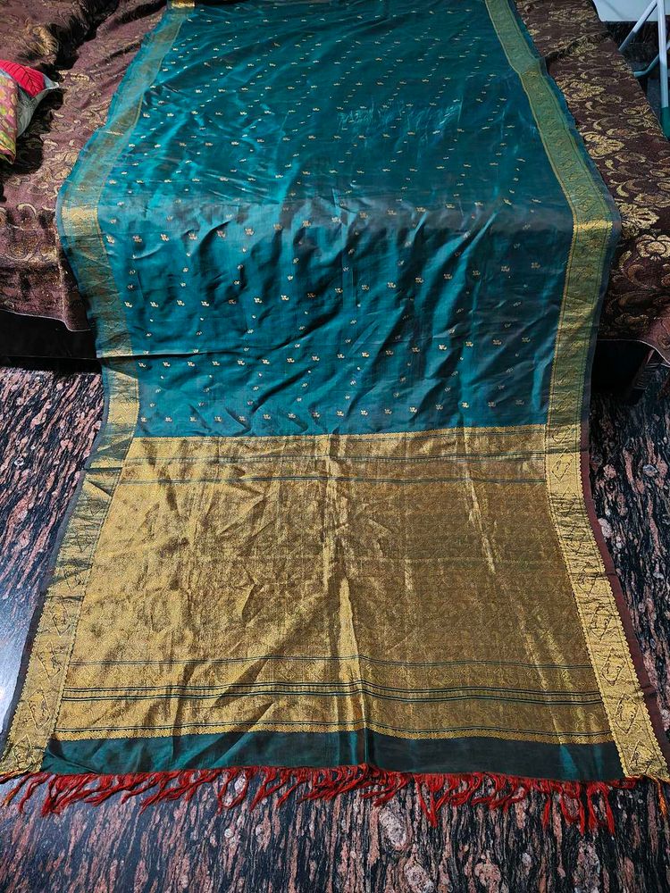 pure silk double tone kanjeevaram saree