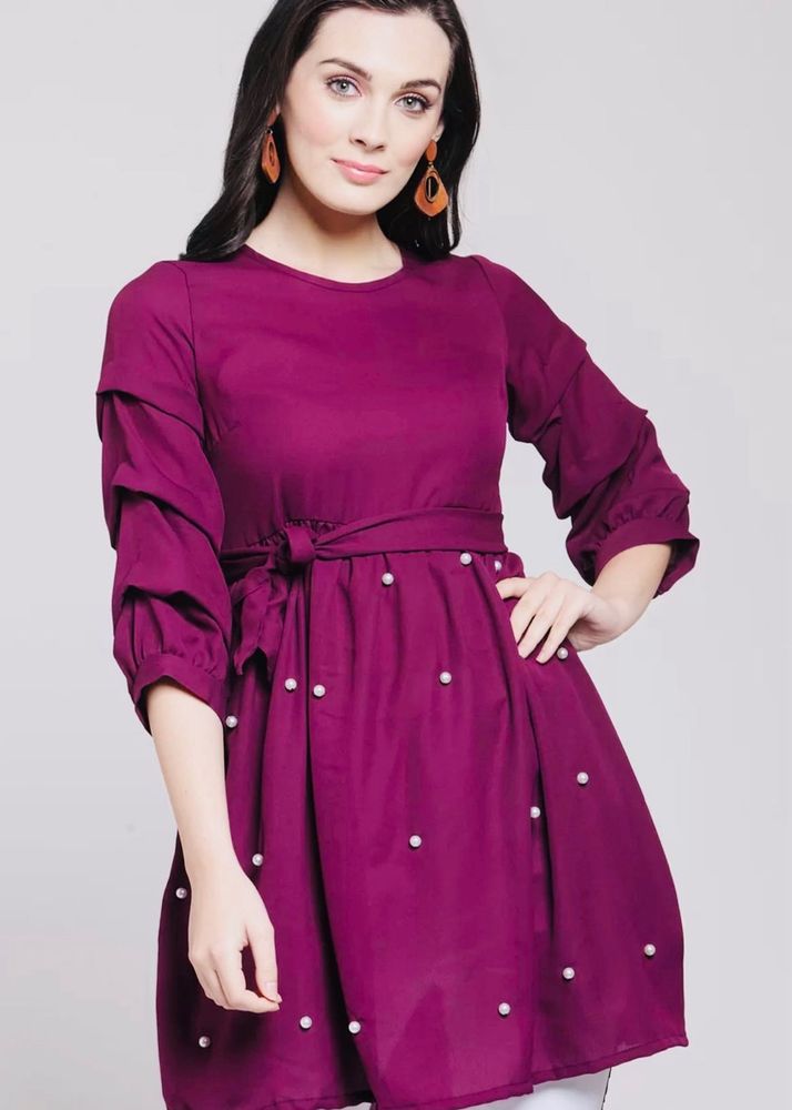 Cute burgundy top - 4XL