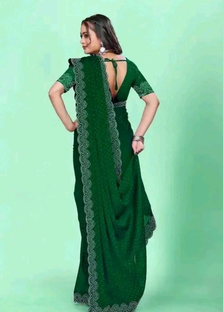 Elegant Green Saree