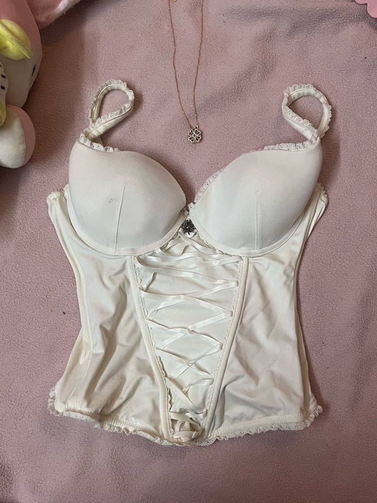 Vintage White Bustier Corset
