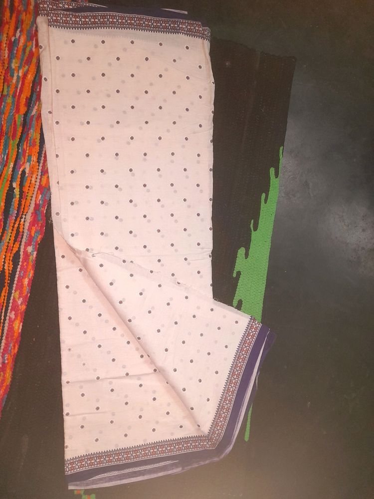 Flower Printed Cotton Saree