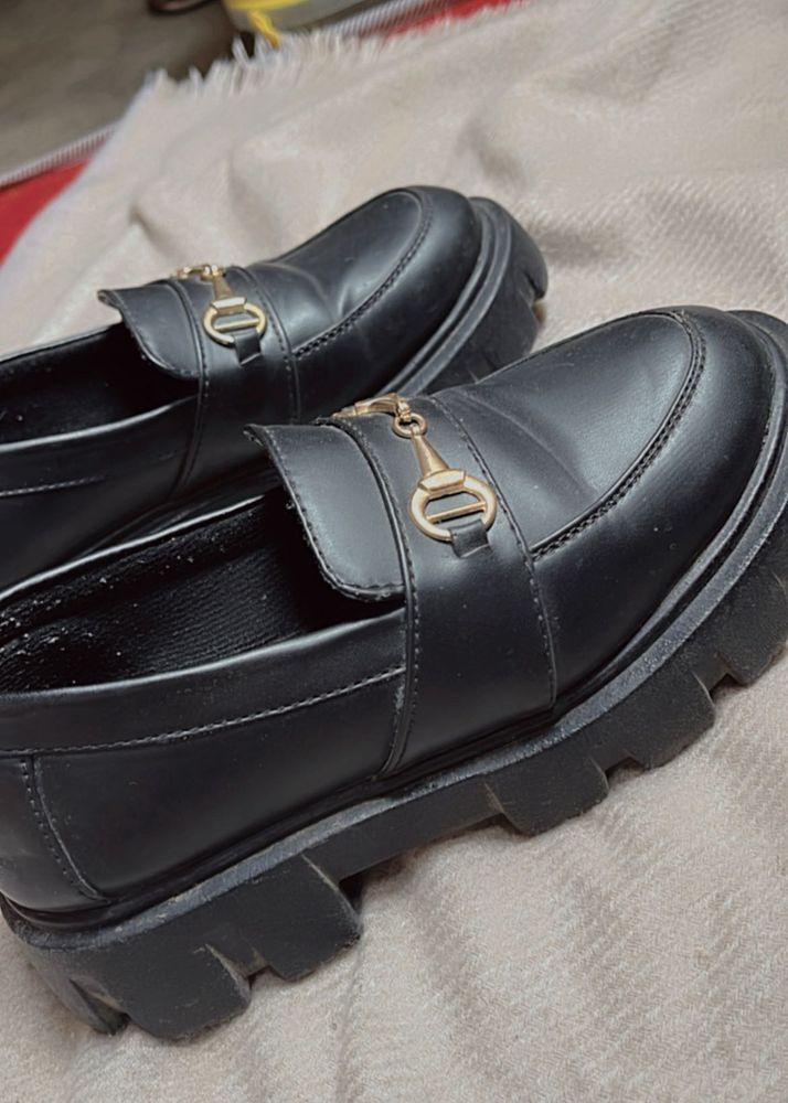 Chunky Black Loafers- SIZE 3