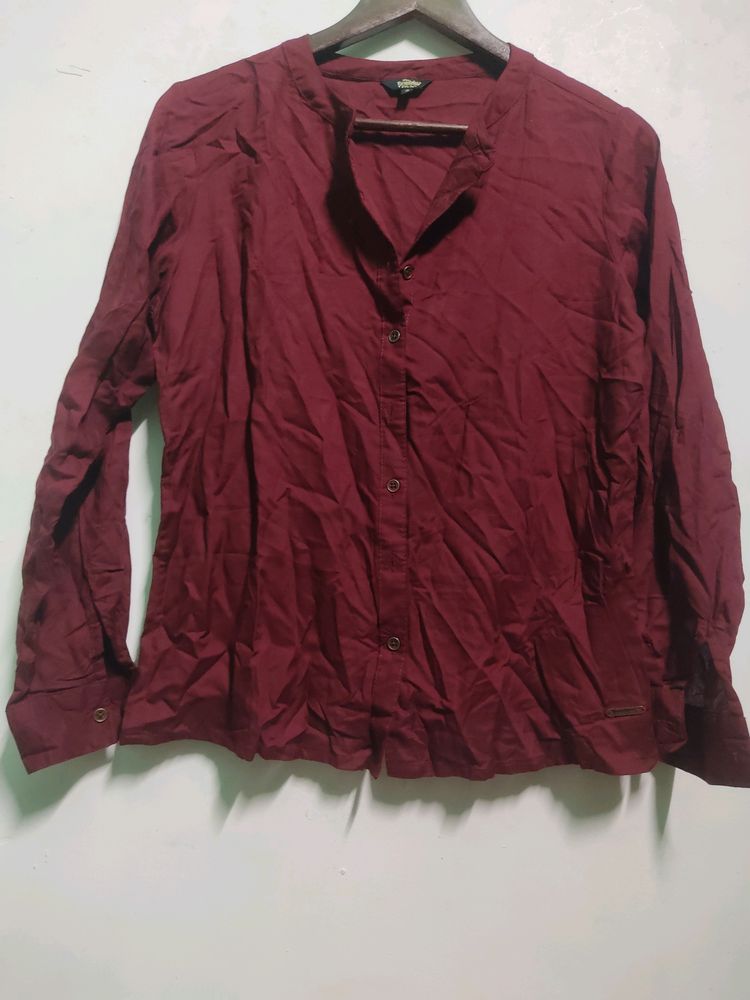 Roadster Maroon Top For Women