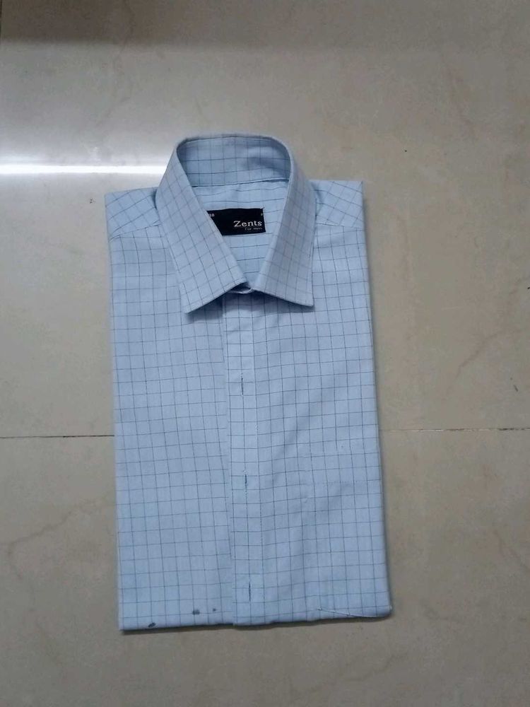 Checkered Light Blue Shirt