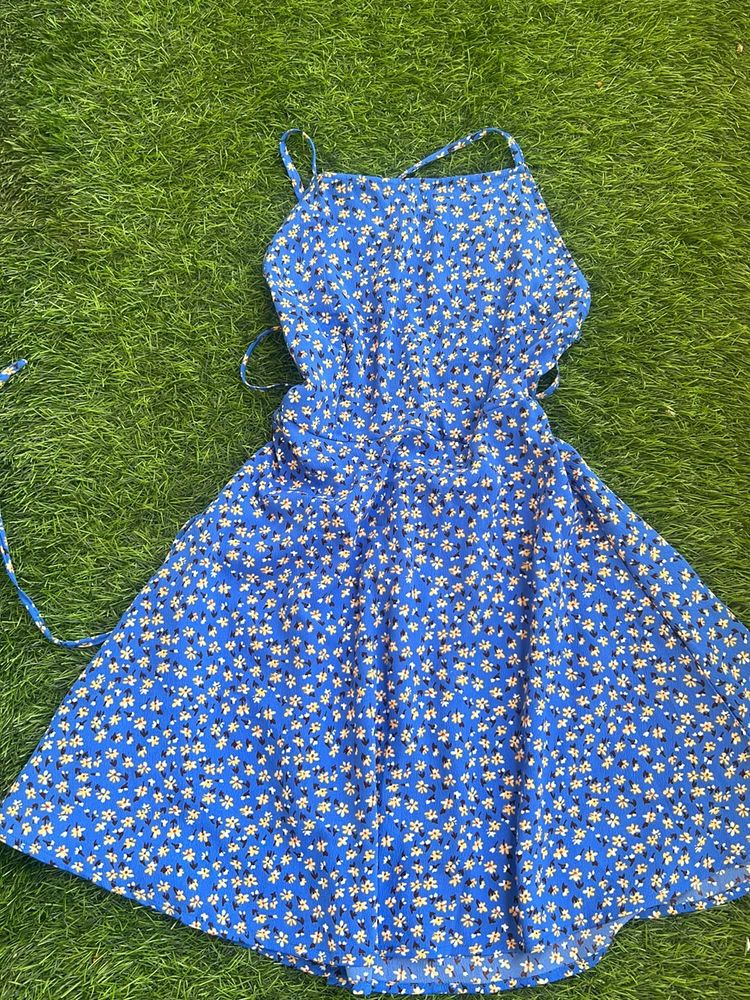 Blue Backless Dress