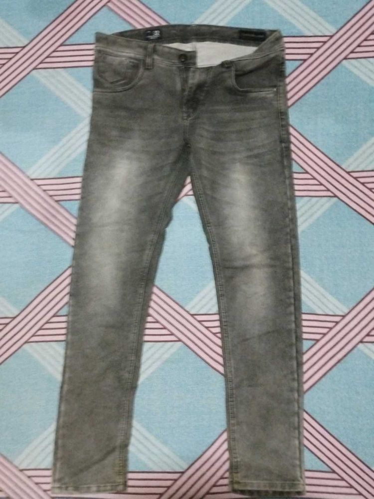 Stylish Grey Denim Jeans