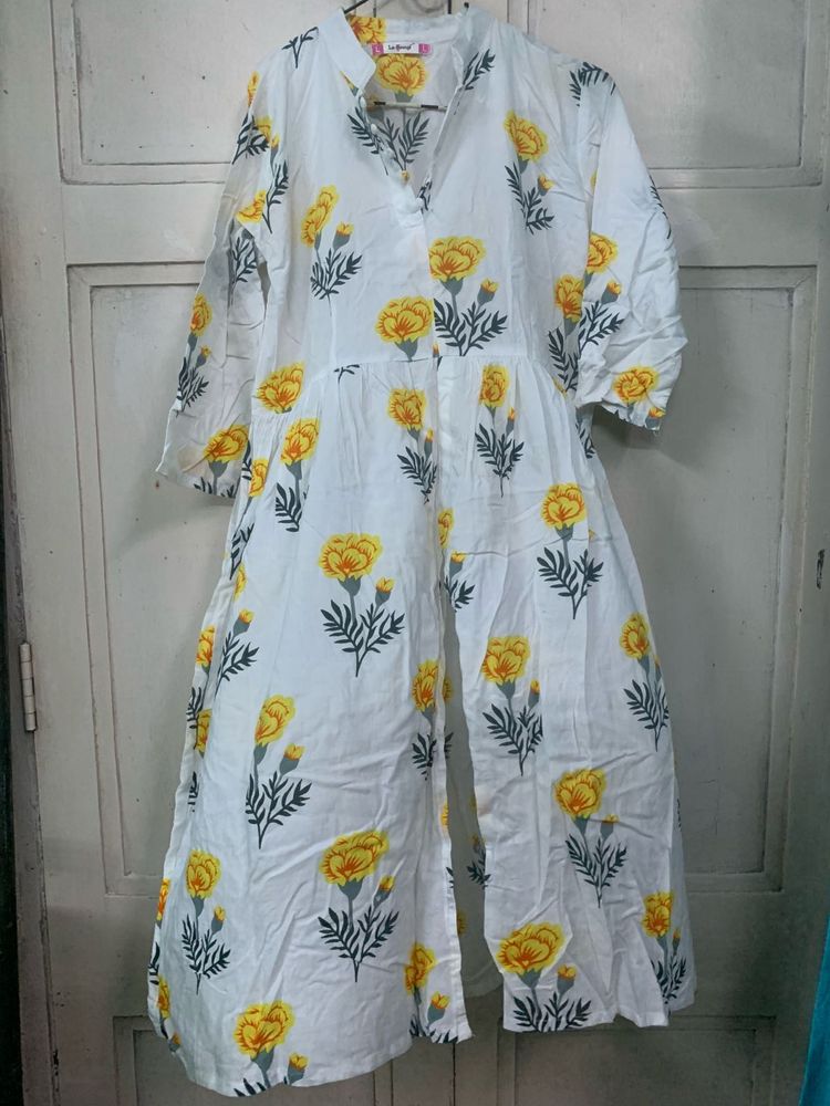 Combo of Cotton Slit Kurti &amp;iDress