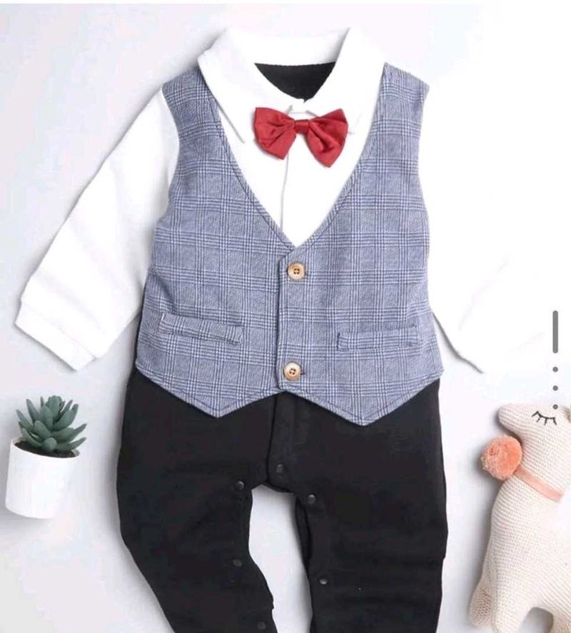 Cute Baby Boy Romper Outfit