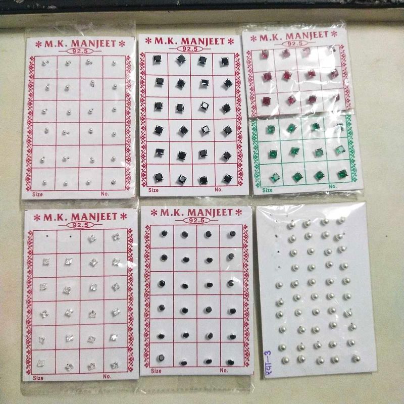 925 Pure Silver Dimond Nose/Ear Earings1 pair