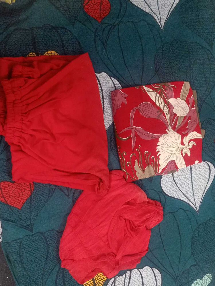 Red Trouser Suit