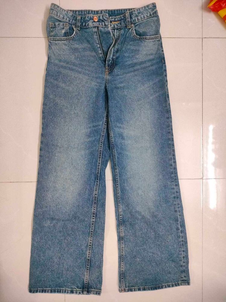 H&amp;M Straight Fit Blue Jeans For Women