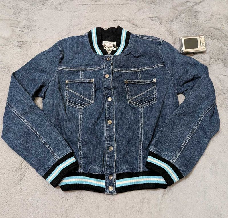 Y2K Babyphat Denim varsity Jacket