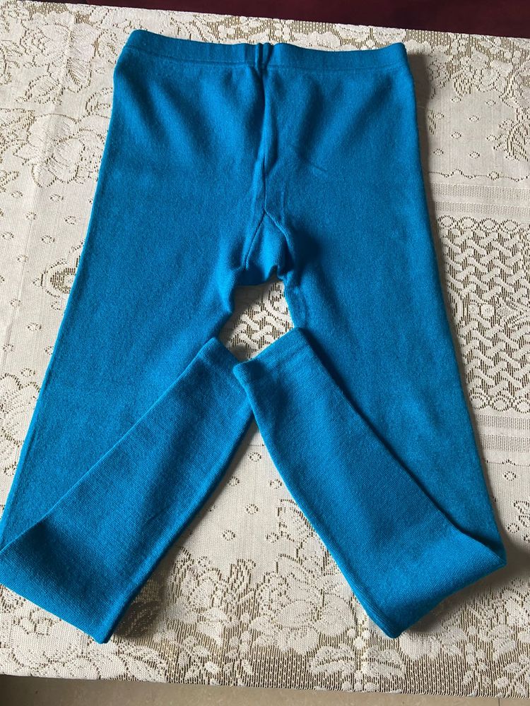 Blue ( Firozi ) colour Woollen Legging (free size)