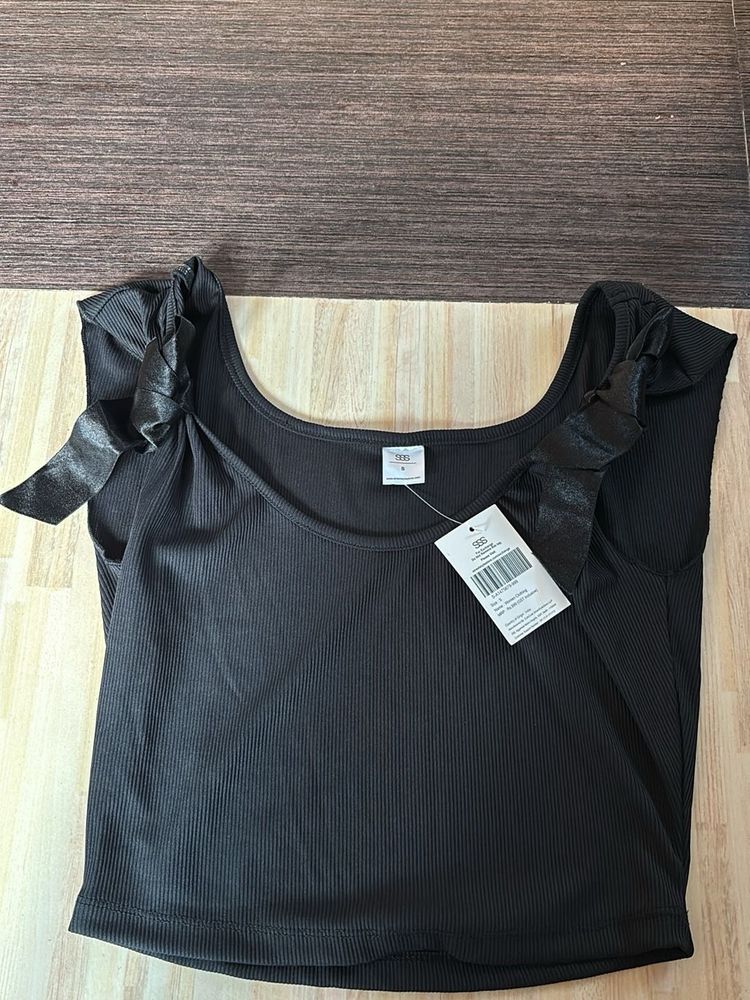 Black Ribbed Tank Top