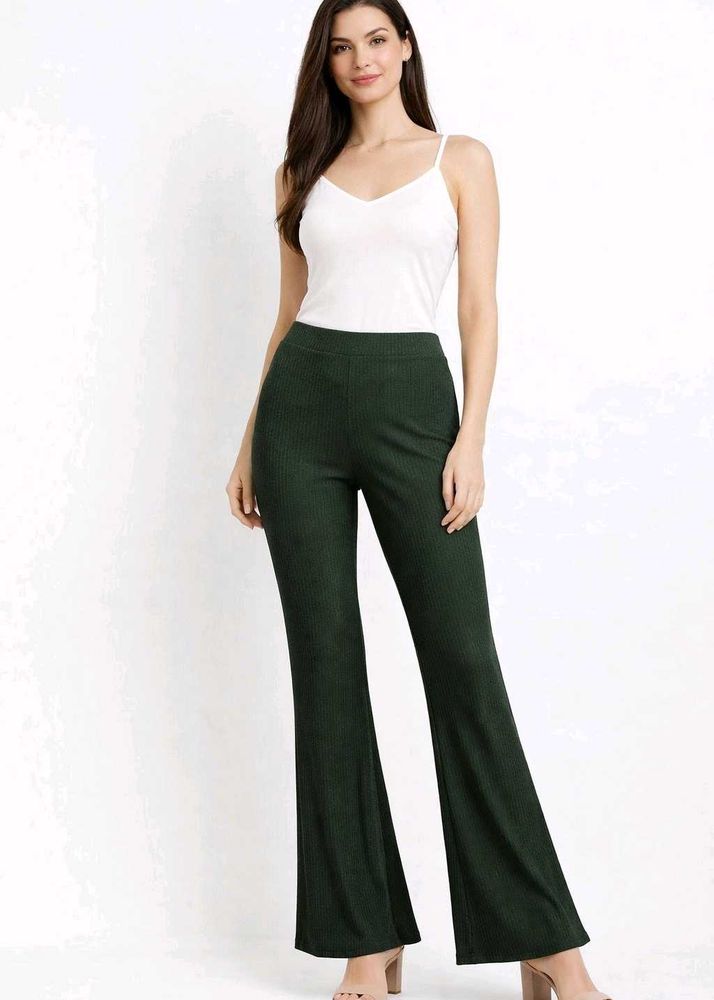 New With Tag - Pine Green Flared Pants