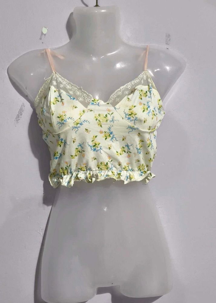 CUTE FLORAL CORSET TOP