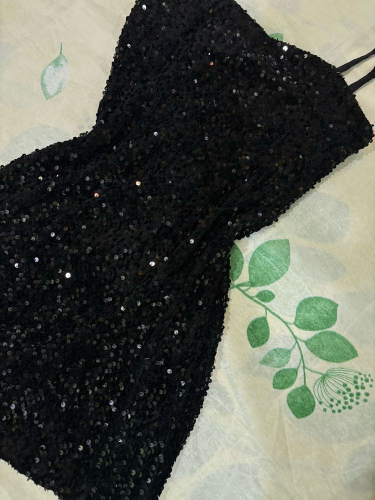 Black Sequin Dress